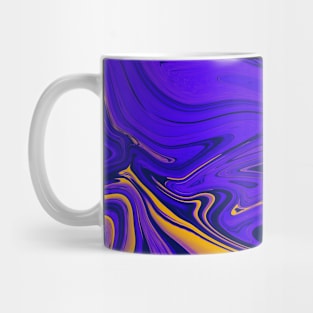 Purple and Yellow Abstract-Art Mug